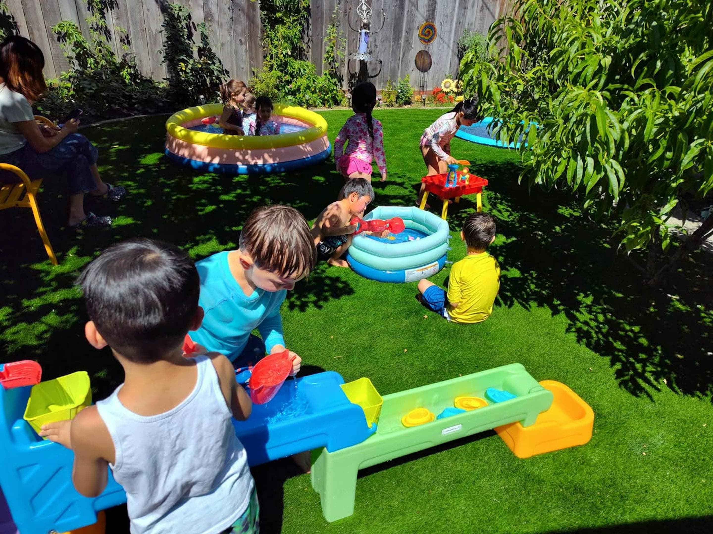 Children enjoying water play