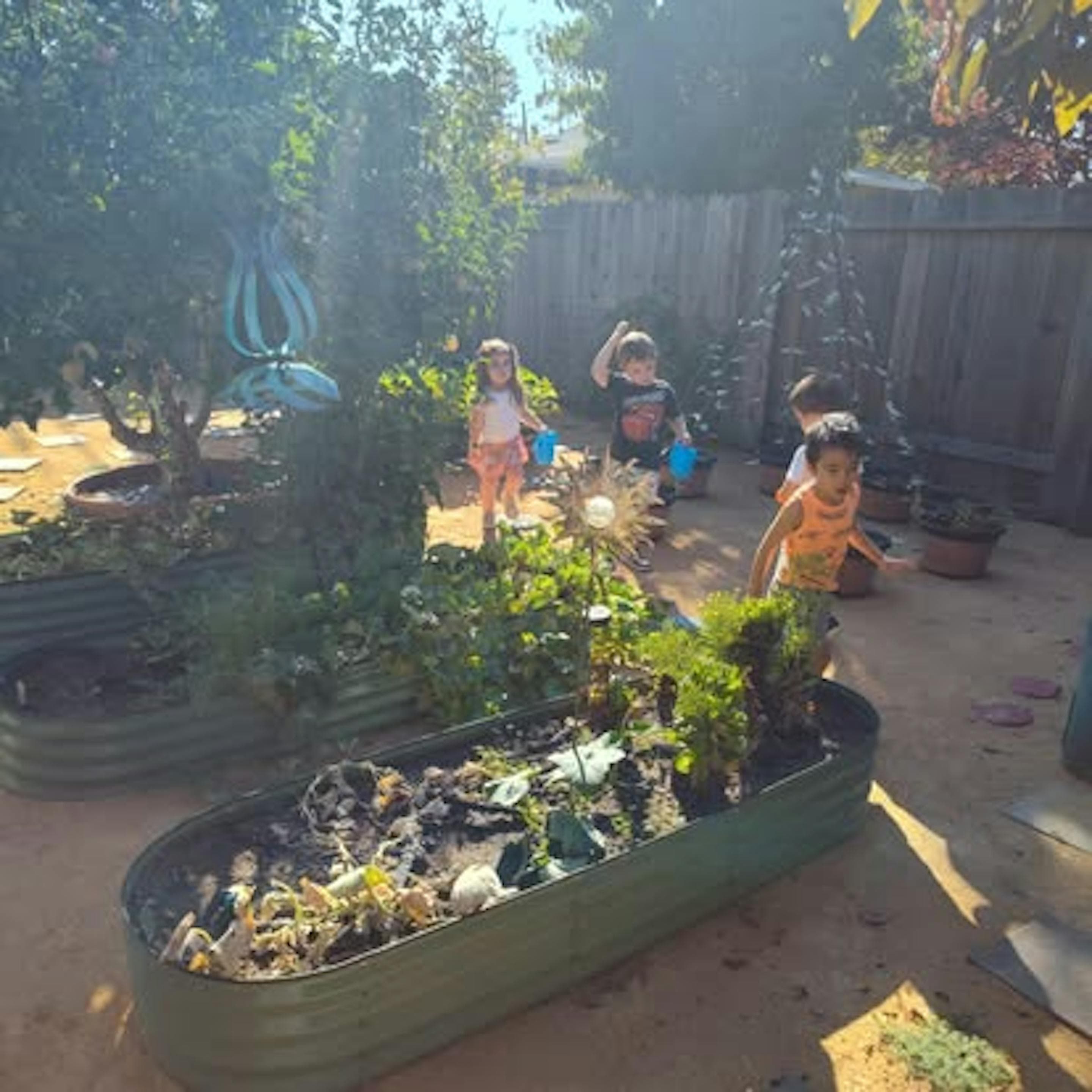 Gardens and watering cans
